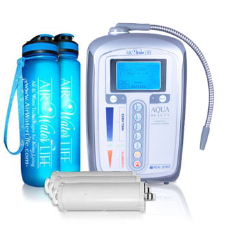 Aqua Ionizer Deluxe 5.0 Saver Bundle (Includes 3 Filters & 2 ORP Water Bottles)