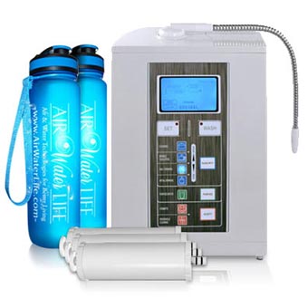 Aqua Ionizer Deluxe 7.0 Saver Bundle (Includes 3 Filters & 2 ORP Water Bottles)